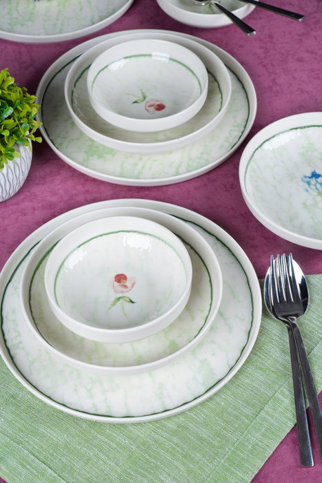 Hermia Juego de cena de porcelana Ebrusu de 18 piezas Multicolor Hermia Juego de cena de porcelana Ebrusu de 18 piezas Multicolor